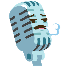 face exhaling and studio microphone