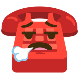 face exhaling and telephone