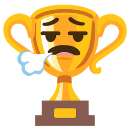 face exhaling and trophy