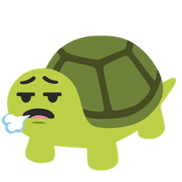 face exhaling and turtle