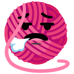 face exhaling and yarn