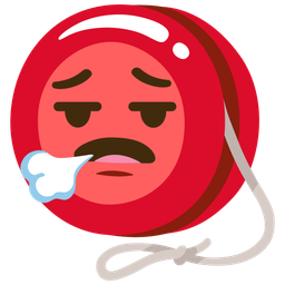 face exhaling and yo-yo