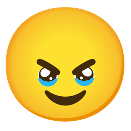 face holding back tears and angry face