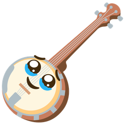 Face holding back tears and Banjo