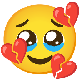 Face holding back tears and Broken heart