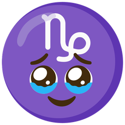 face holding back tears and Capricorn