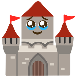 Face holding back tears and Castle