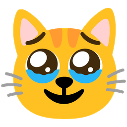 Face holding back tears and Cat face