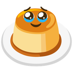 Face holding back tears and Custard