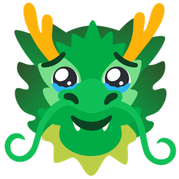 Face holding back tears and Dragon