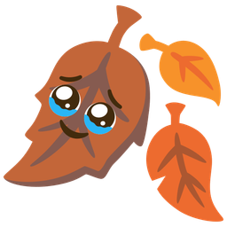 Face holding back tears and Fallen leaf
