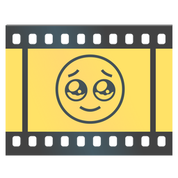 Face holding back tears and Film frames