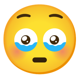 Face holding back tears and Flushed face