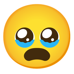 Face holding back tears and Frowning face with open mouth