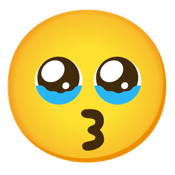 Face holding back tears and Kissing face