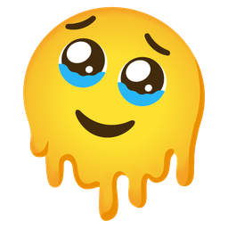 Face holding back tears and Melting face