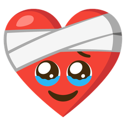 Face holding back tears and Mending heart