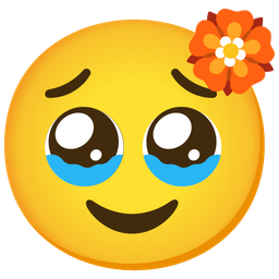 Face holding back tears and Rosette