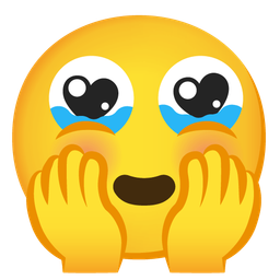 Face holding back tears and Smiling face with heart-eyes