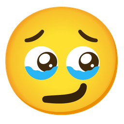 Face holding back tears and Smirking face