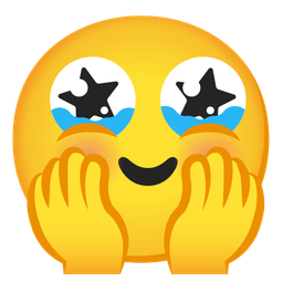 Face holding back tears and Star-struck