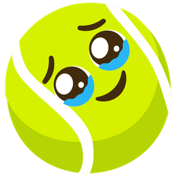 face holding back tears and tennis