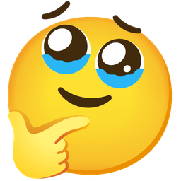 Face holding back tears and Thinking face