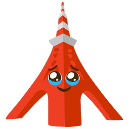 Face holding back tears and Tokyo tower