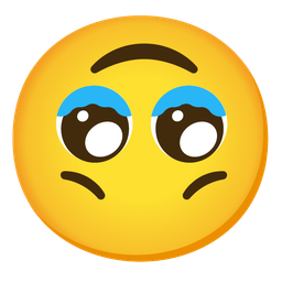 Face holding back tears and Upside-down face