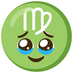 Face holding back tears and Virgo