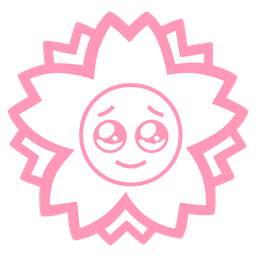 Face holding back tears and White flower