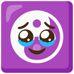 Face holding back tears and Yin yang