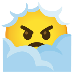 face in clouds and angry face