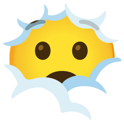 face in clouds and anguished face