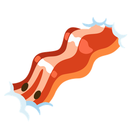 face in clouds and bacon