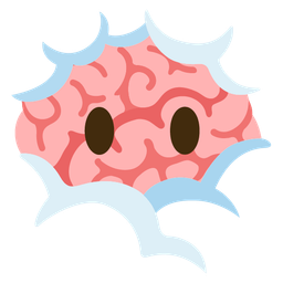 face in clouds and brain