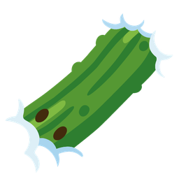 face in clouds and cucumber