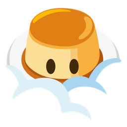 face in clouds and custard