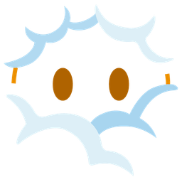 face in clouds and dotted line face