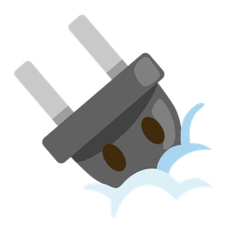 face in clouds and electric plug