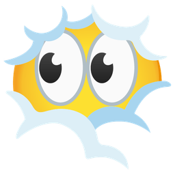 face in clouds and eyes