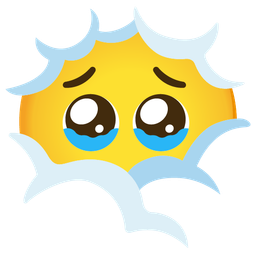 face in clouds and face holding back tears