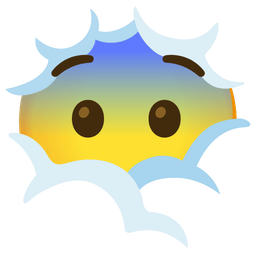 face in clouds and fearful face