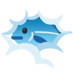 face in clouds and fish