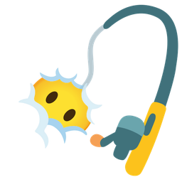 face in clouds and fishing pole