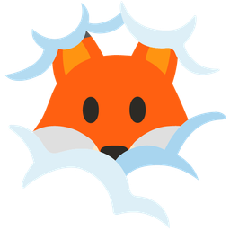 face in clouds and fox