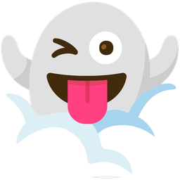 face in clouds and ghost