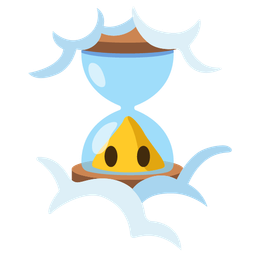 face in clouds and hourglass done