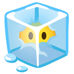 face in clouds and ice