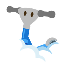 face in clouds and kick scooter